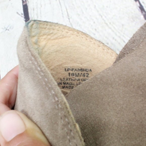 Lucky Brand Tan Suede Pull on Ankle Boots Shoes Size 10 M - Picture 7 of 9